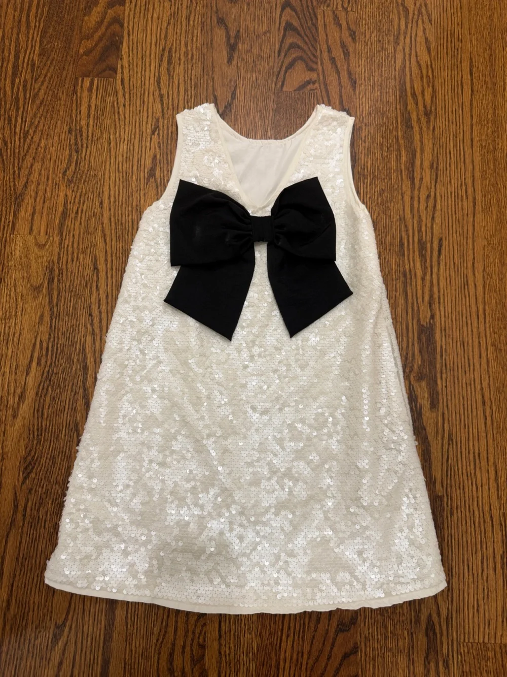 H&M Ivory Sequin Tank Dress for Girls